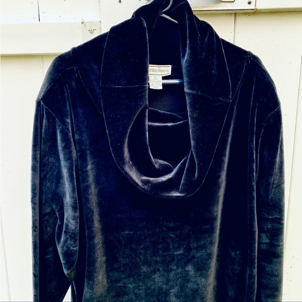 Plus 1X Velvet, Cowl Neck, August Max Dress, Long sleeves - Picture 3 of 8